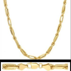 BAGUETTE ROPE CHAIN 10K GOLD NECKLACE